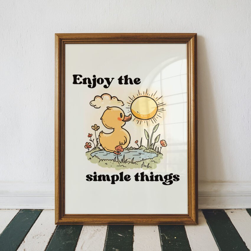 Enjoy The Simple Things Positive Wall Art - Image 3