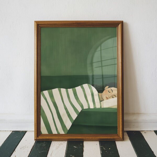 Emerald Green Napping Print