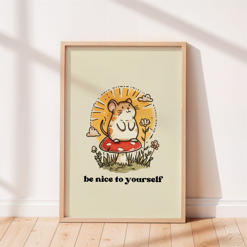 Be Nice To Yourself Positive Wall Art - Image 4