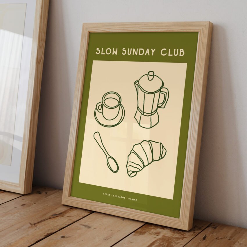 Slow Sunday Club Art Print - Image 2