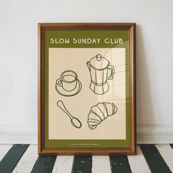 Slow Sunday Club Art Print