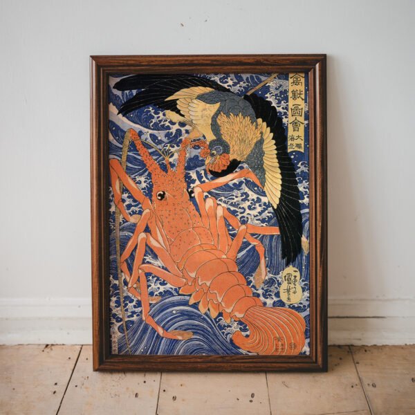 Lobster and Sea Hawk by Utagawa Kuniyoshi