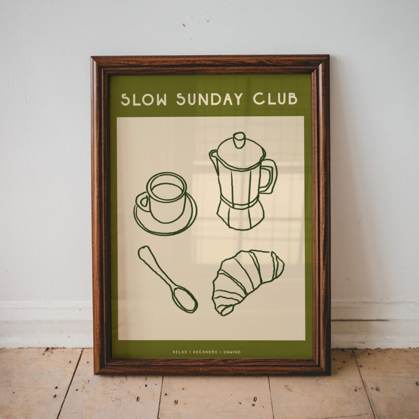 Slow Sunday Club Art Print - Image 6