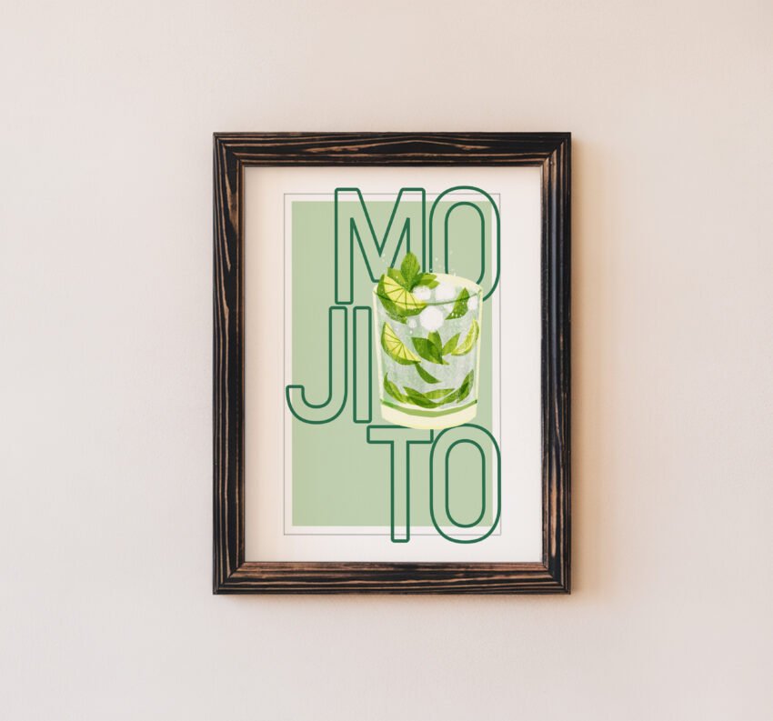 Mojito Cocktail Art Print - Image 5