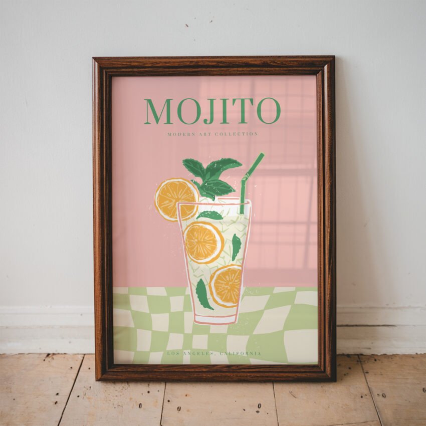 Mojito Cocktail Art Print - Image 2