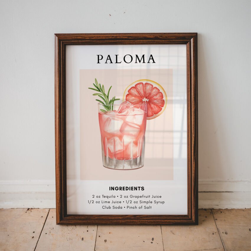 Paloma Cocktail Art Print - Image 5