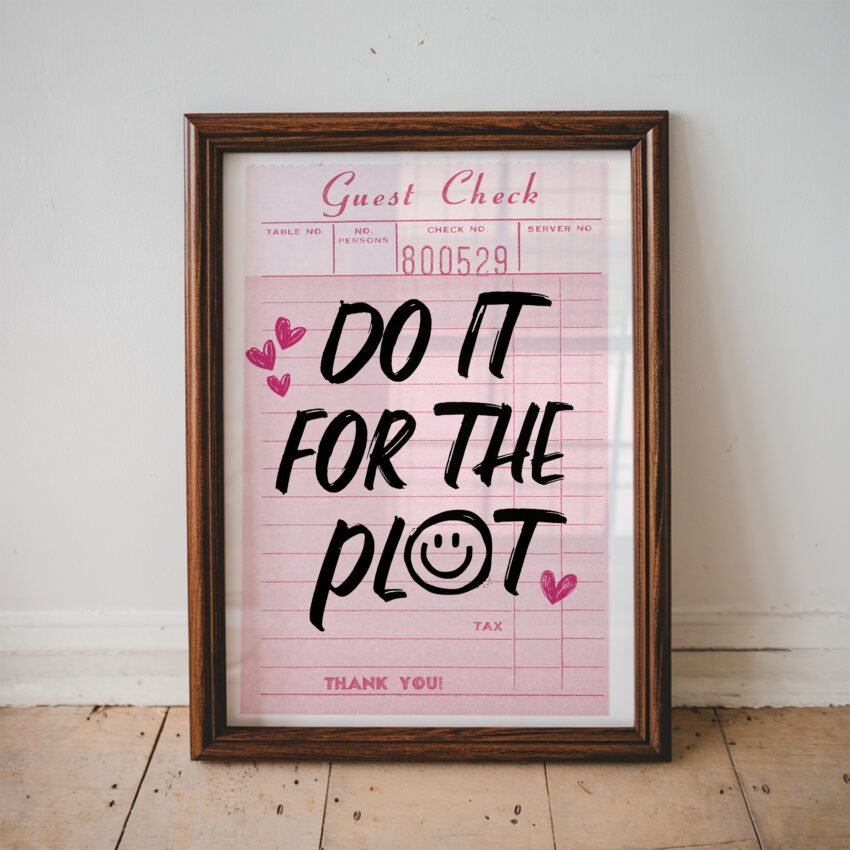 Do It For The Plot Guest Check Print - Image 3
