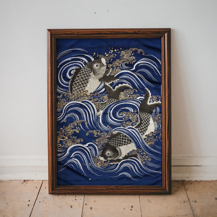 Fukasa with Carp in Waves