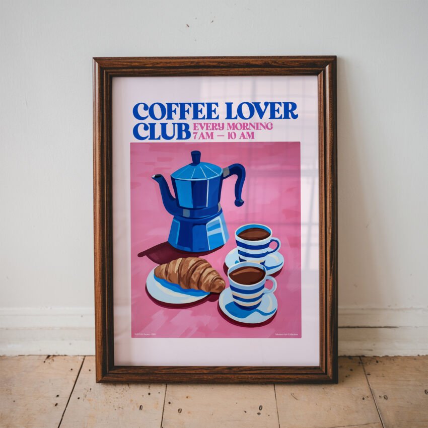 Coffee Lover Club – Retro Café-Inspired Wall Art - Image 3