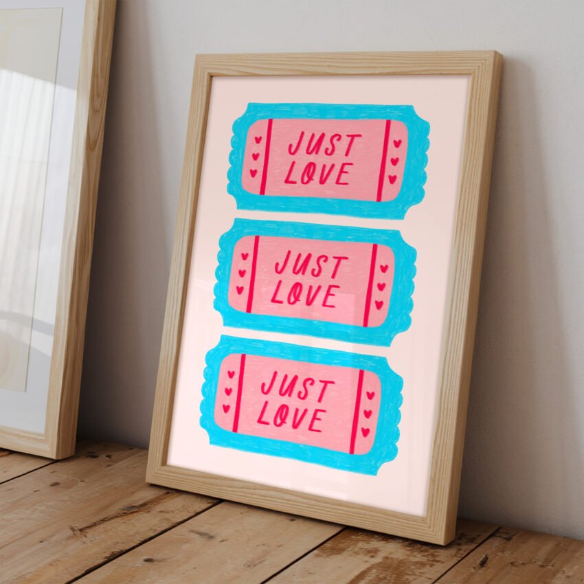 Just Love Ticket Wall Art - Image 2