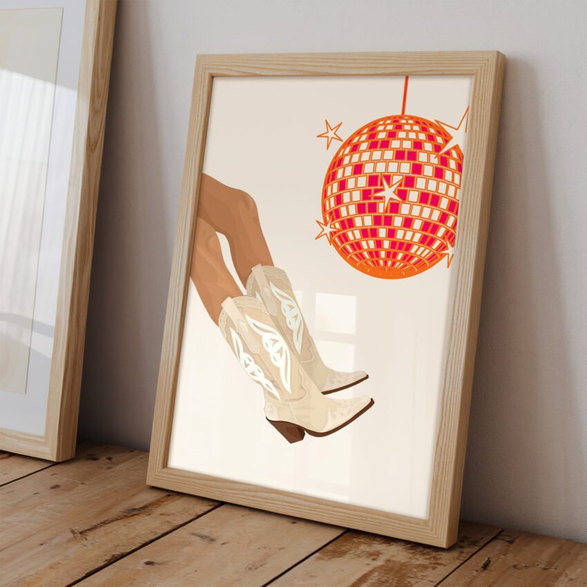 Cowgirl Boots & Disco Ball - Image 2