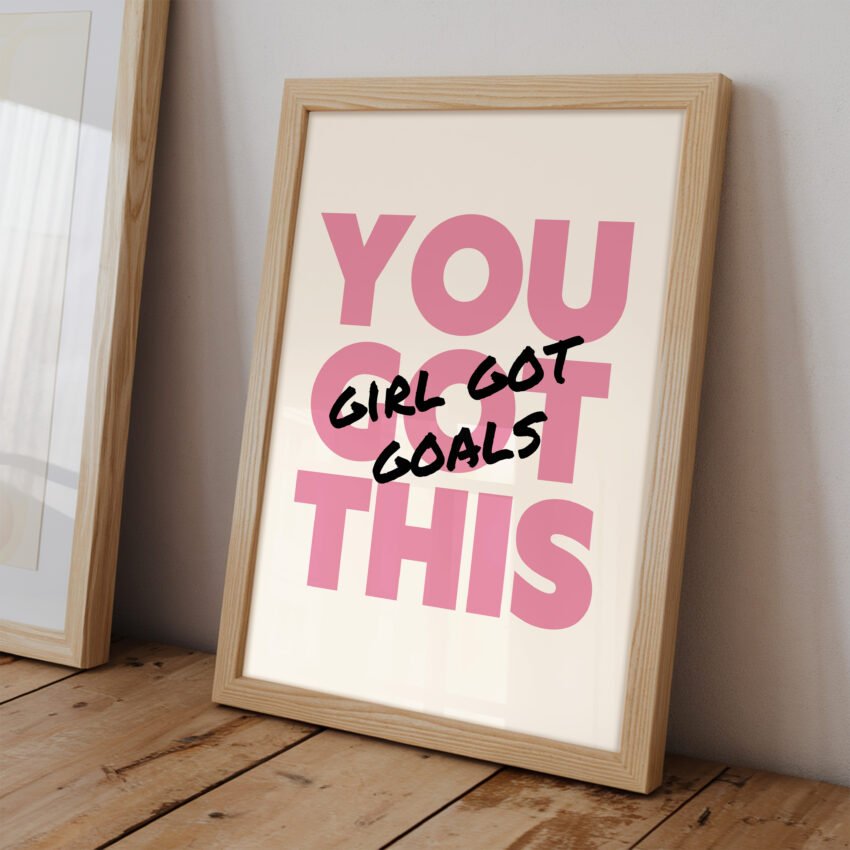 Girl Got Goals – Motivational Wall Art Print - Image 2