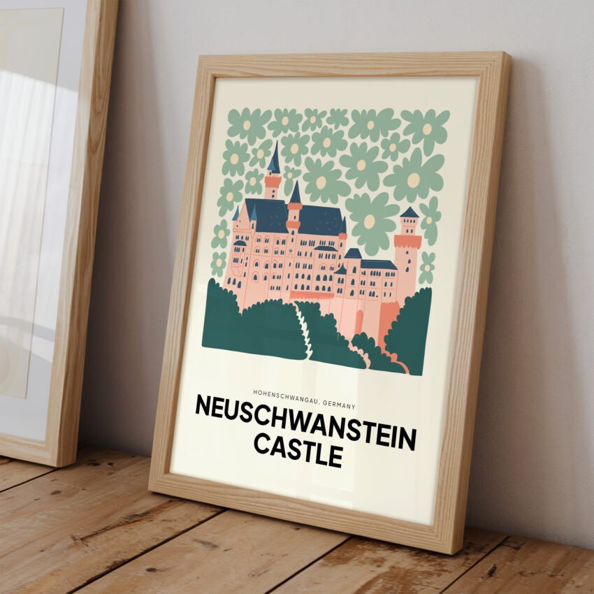 Neuschwanstein Castle – German Travel Wall Art Print - Image 4