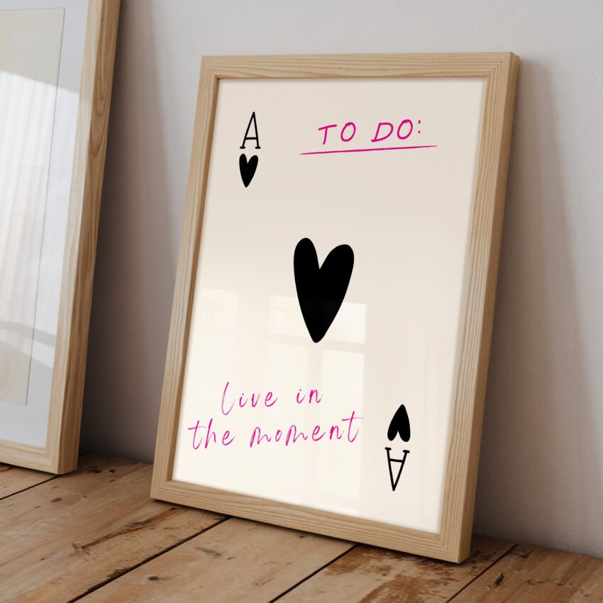 Ace of Hearts Live in the Moment Wall Art - Image 2