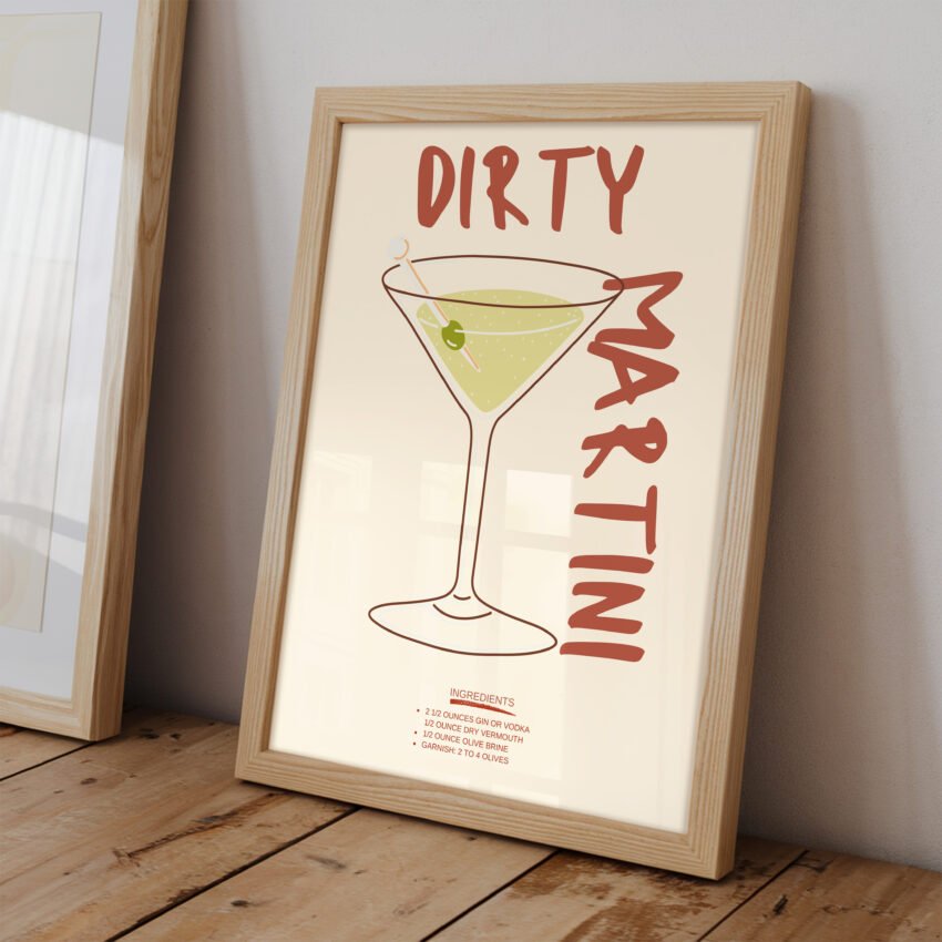 Dirty Martini Cocktail Recipe Print - Image 2