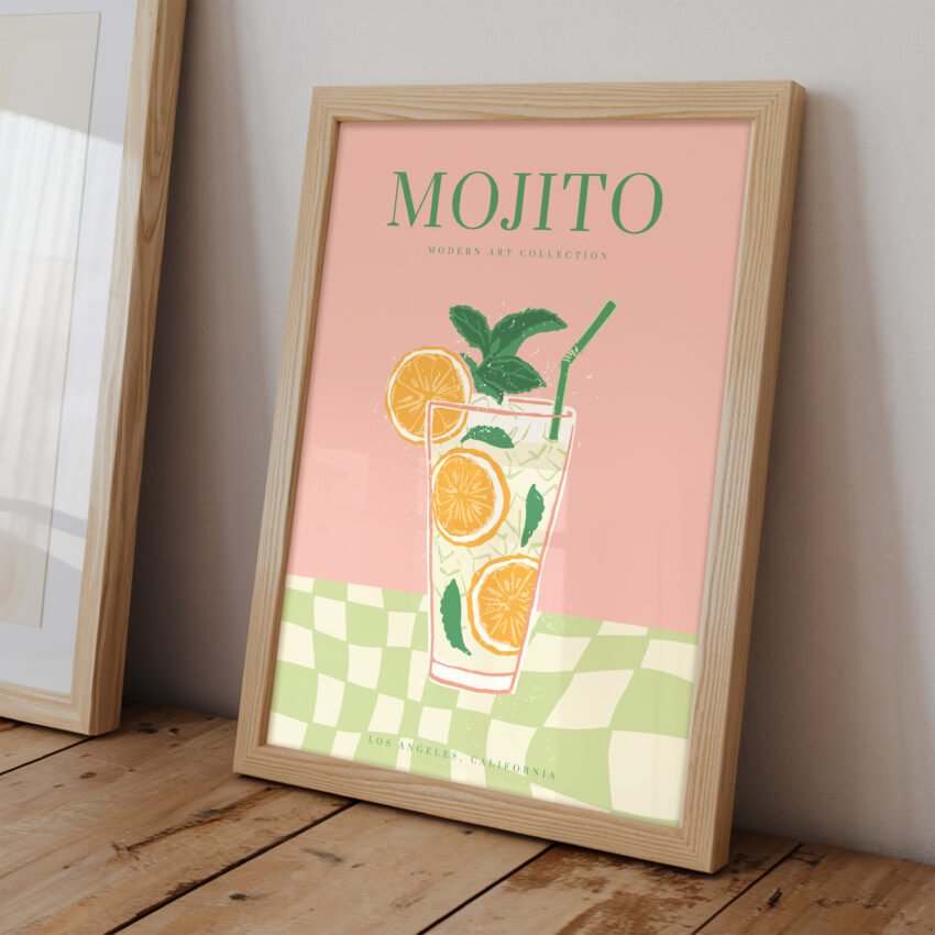 Mojito Cocktail Art Print - Image 3