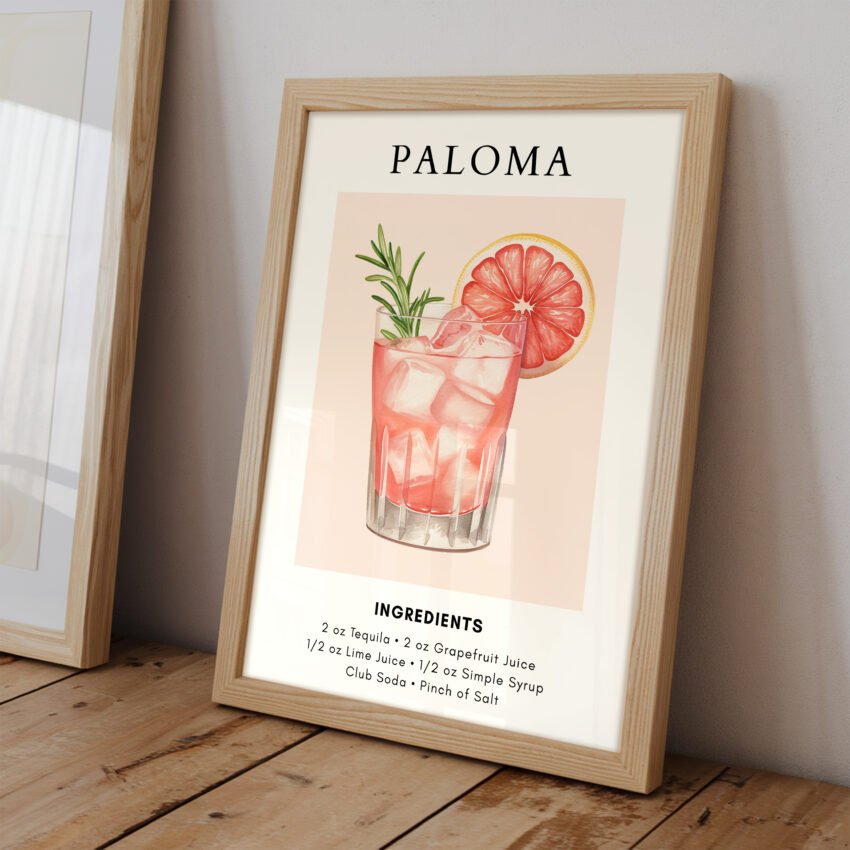 Paloma Cocktail Art Print - Image 2