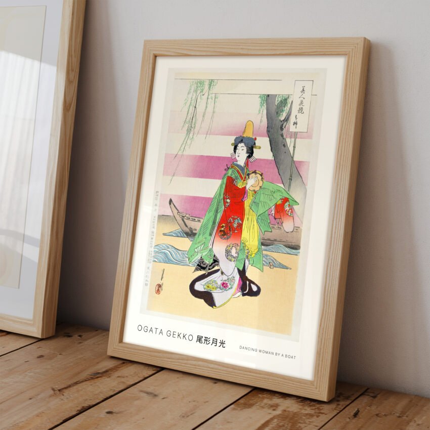 Dancing Woman by a Boat by Ogata Gekkō - Image 2