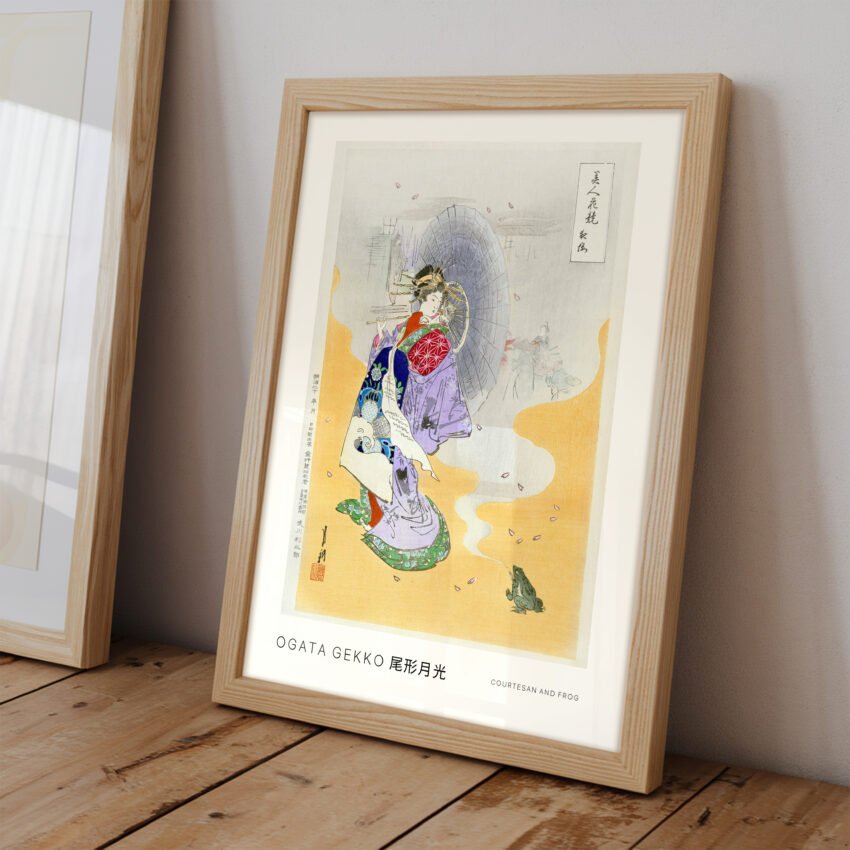 Courtesan and Frog by Ogata Gekkō - Image 2