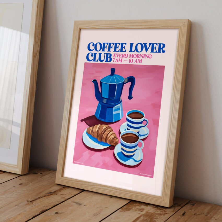 Coffee Lover Club – Retro Café-Inspired Wall Art - Image 2