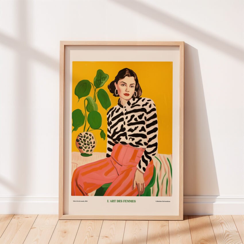 L'Art Des Femmes Modern Feminine Portrait Print - Image 4