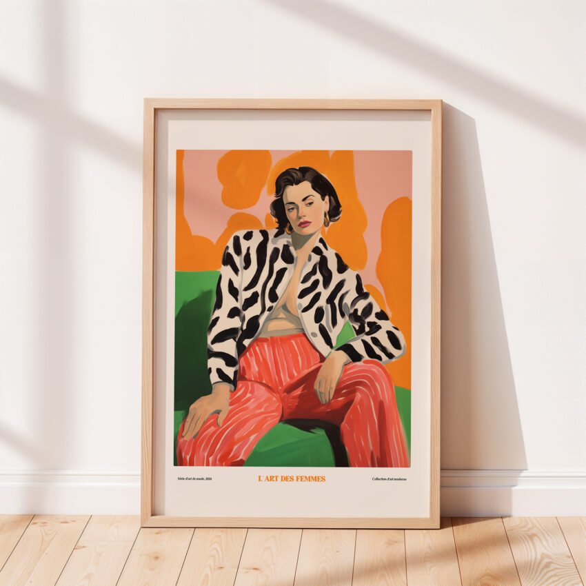 L’Art Des Femmes – Fierce Elegance, Modern Fashion Portrait Print - Image 4