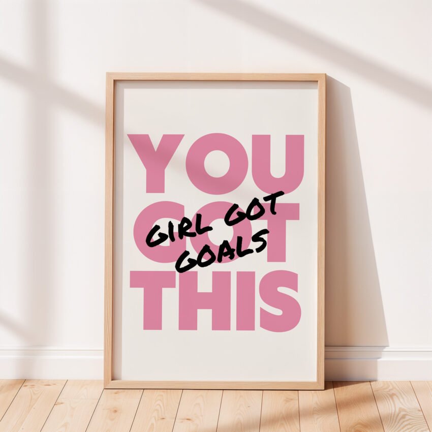 Girl Got Goals – Motivational Wall Art Print - Image 3