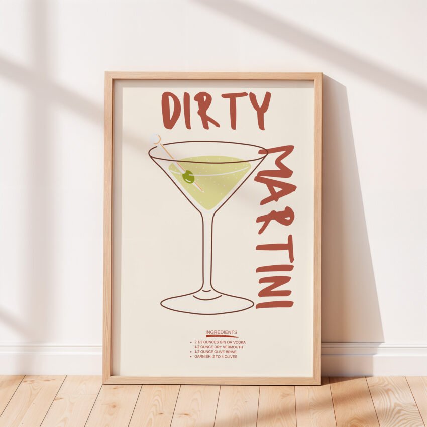 Dirty Martini Cocktail Recipe Print - Image 3