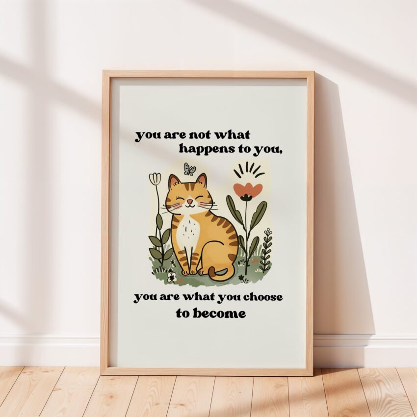 You Are What You Choose to Become Cat Print - Image 4
