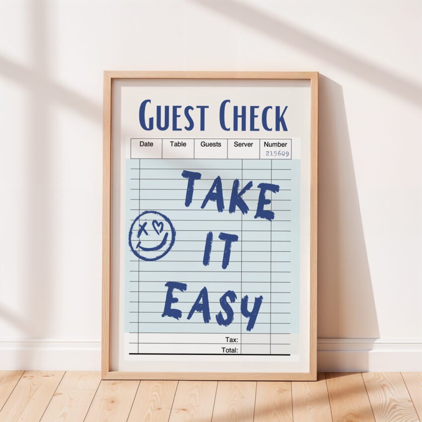Take It Easy Guest Check Print - Image 5