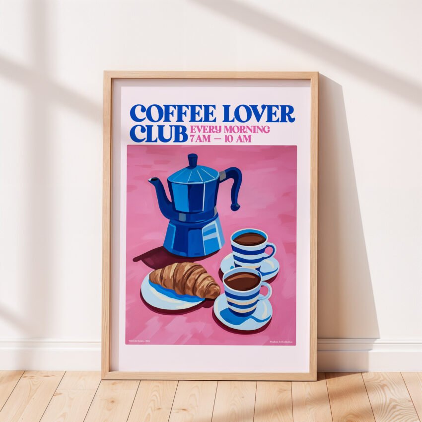 Coffee Lover Club – Retro Café-Inspired Wall Art - Image 4