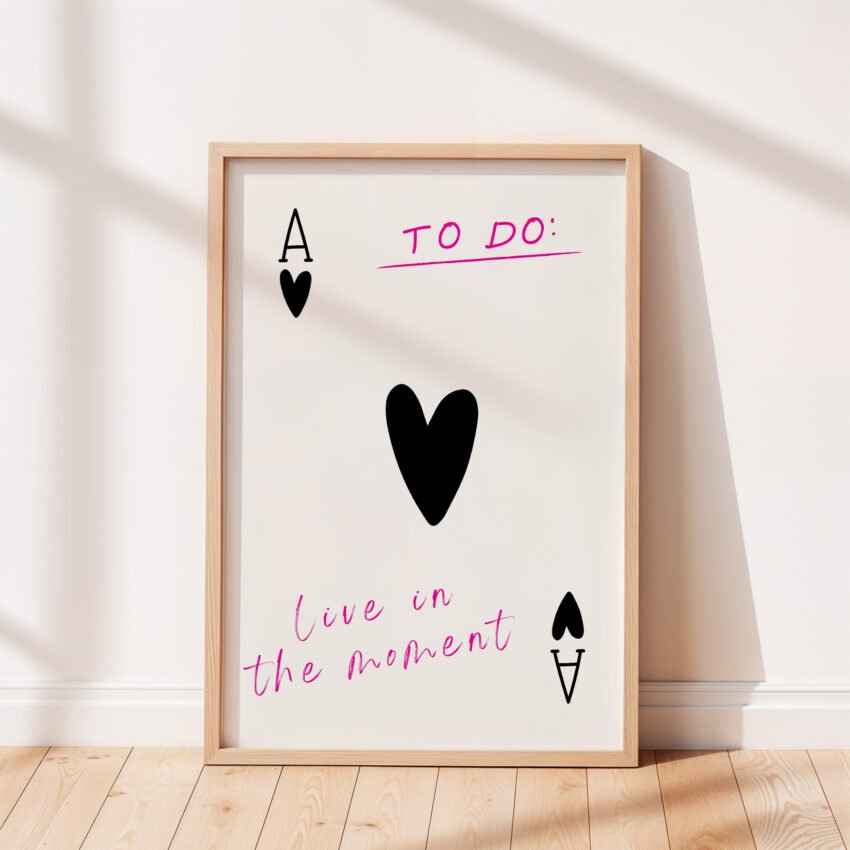 Ace of Hearts Live in the Moment Wall Art - Image 4
