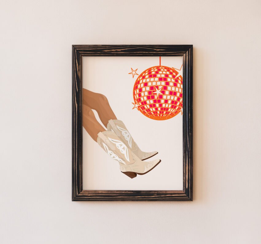 Cowgirl Boots & Disco Ball - Image 6