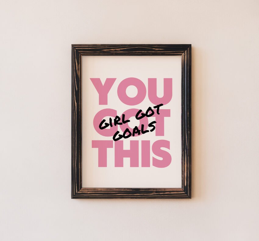 Girl Got Goals – Motivational Wall Art Print - Image 4