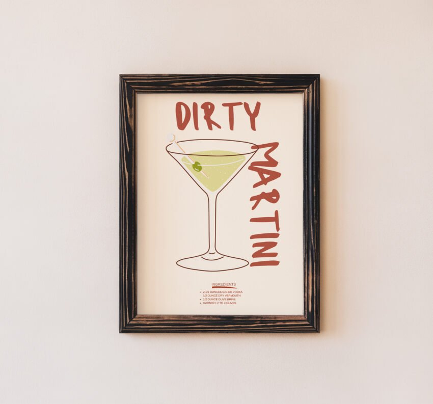 Dirty Martini Cocktail Recipe Print - Image 4
