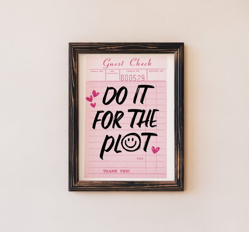 Do It For The Plot Guest Check Print - Image 5