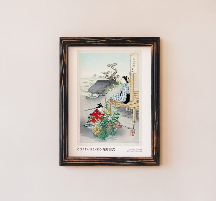 Caring for the Chrysanthemums by Ogata Gekkō - Image 4