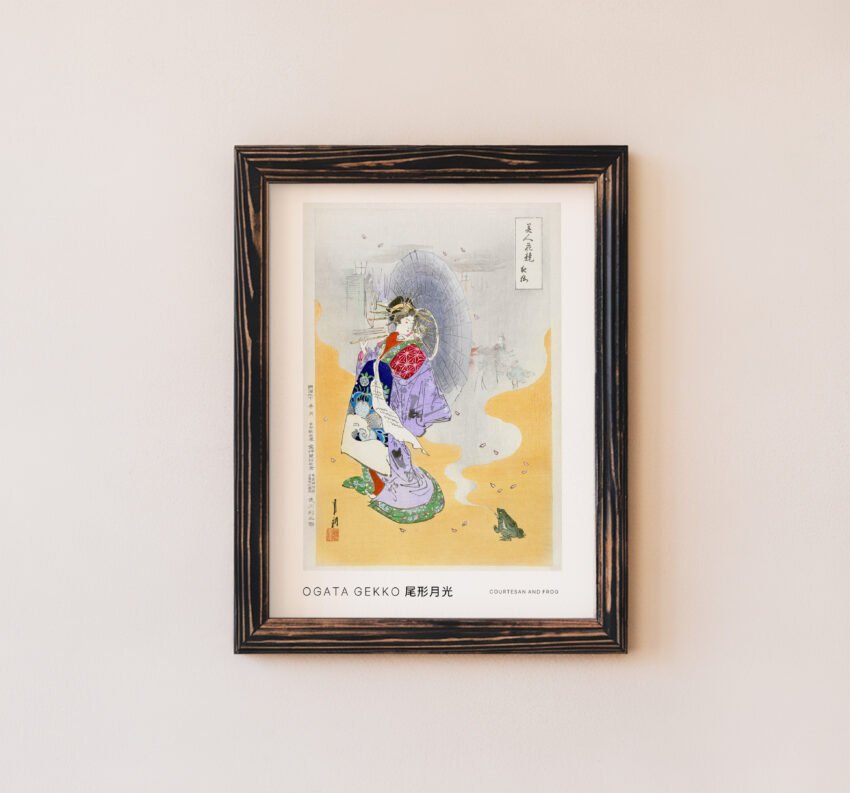 Courtesan and Frog by Ogata Gekkō - Image 4