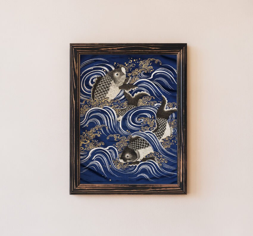 Fukasa with Carp in Waves - Image 4