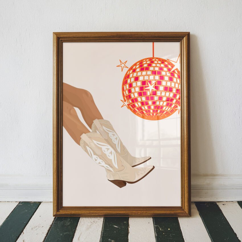 Cowgirl Boots & Disco Ball - Image 3