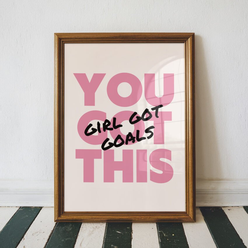 Girl Got Goals – Motivational Wall Art Print - Image 5