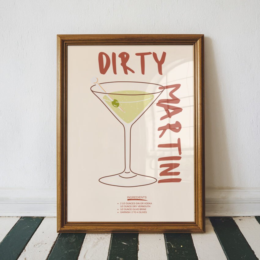 Dirty Martini Cocktail Recipe Print - Image 5