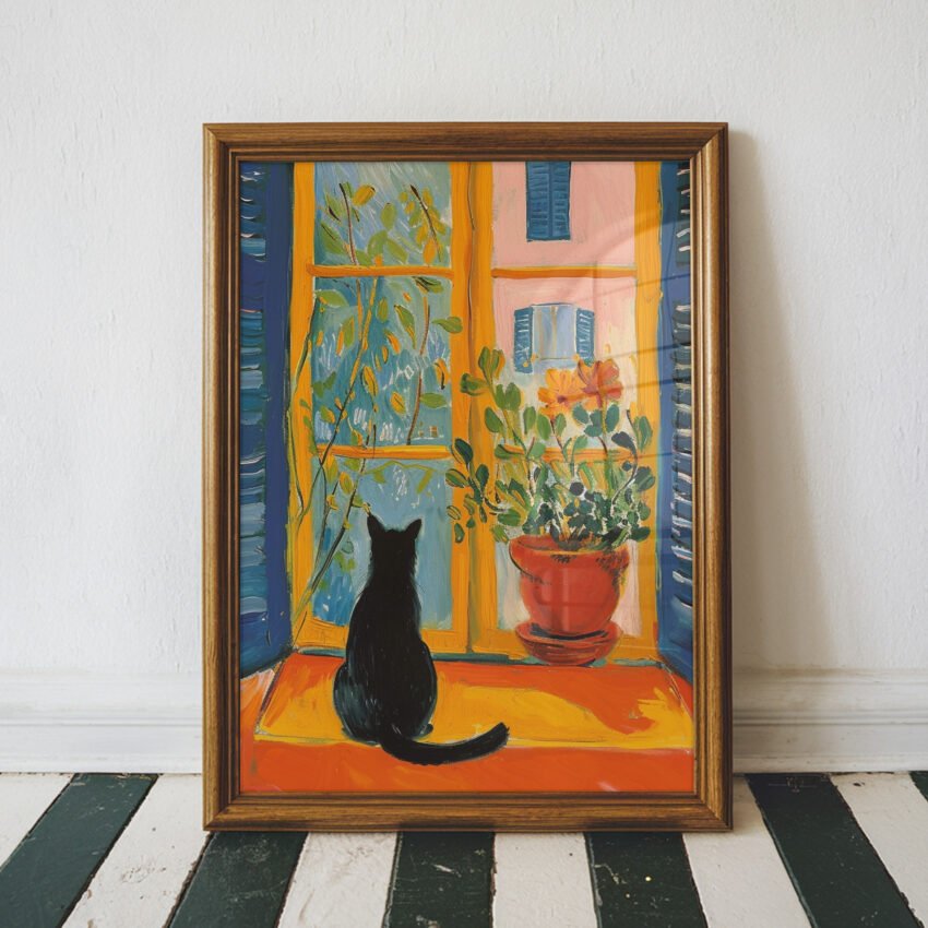 The Cat and the Garden Window