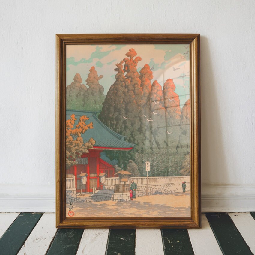 Asama Shrine in Shizuoka by Kawase Hasui - Image 3
