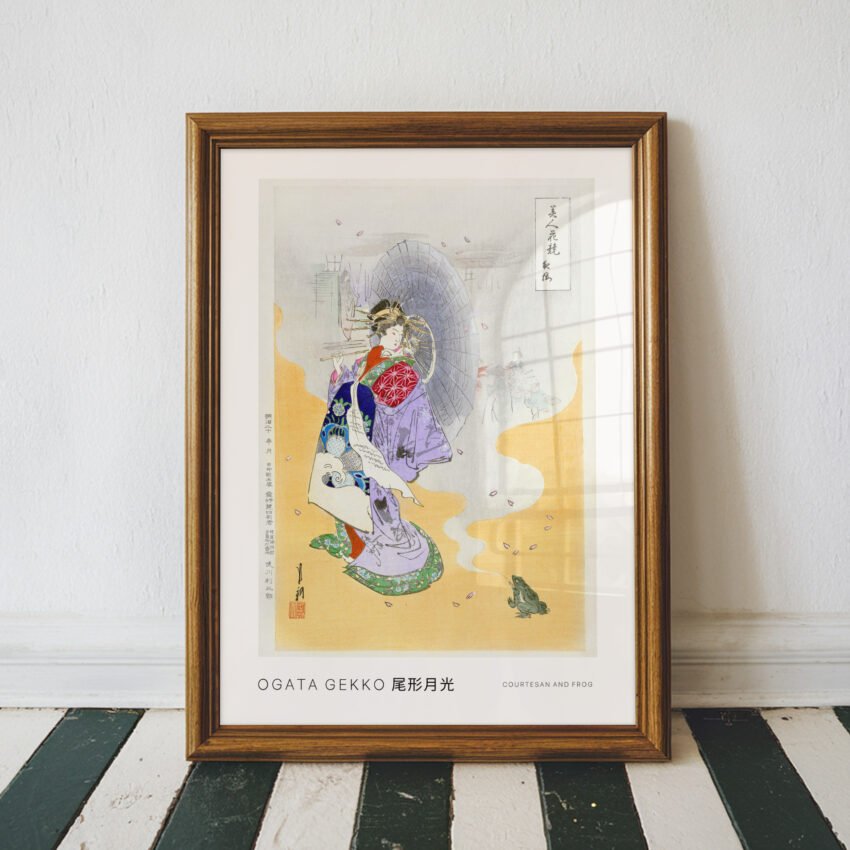 Courtesan and Frog by Ogata Gekkō - Image 5