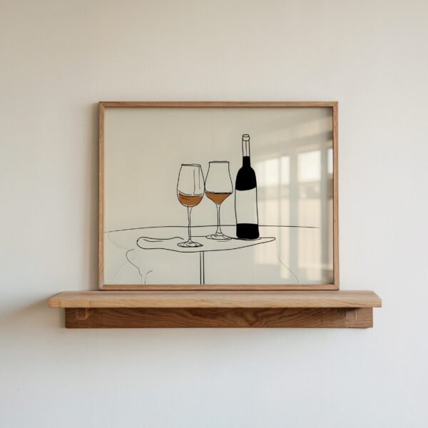 Wine Line Art Print