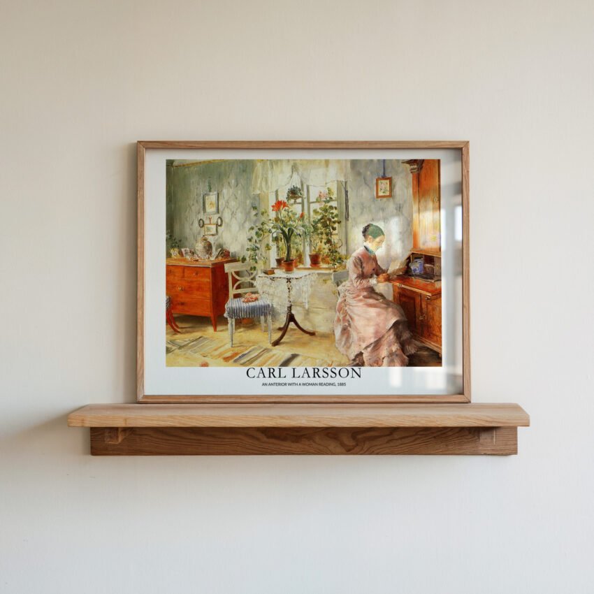 Anterior With A Woman Reading by Carl Larsson - Image 2