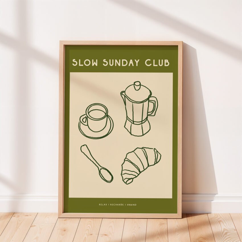 Slow Sunday Club Art Print - Image 4