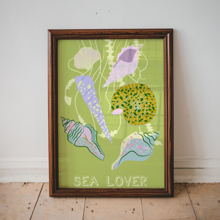 Sea Lover Shell Print - Image 3