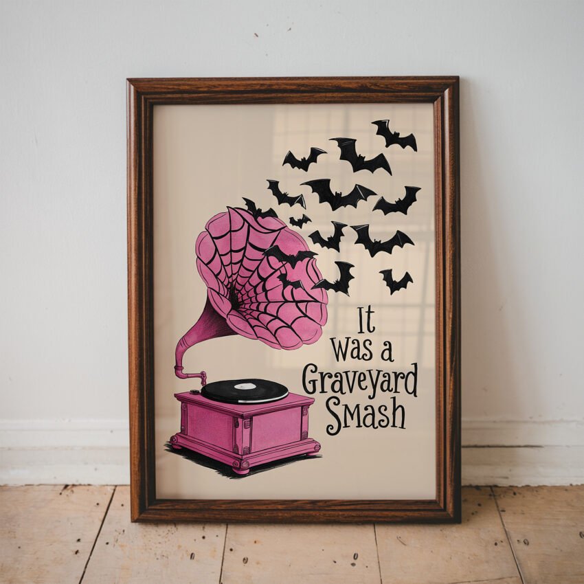It Was A Graveyard Smash Halloween Wall Art Print - Image 3